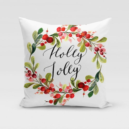 Holly Jolly Pillow Cover