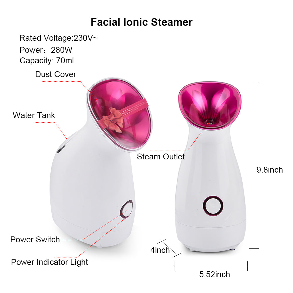 Hot Mist Sprayer Facial Steamer Nano Lonic