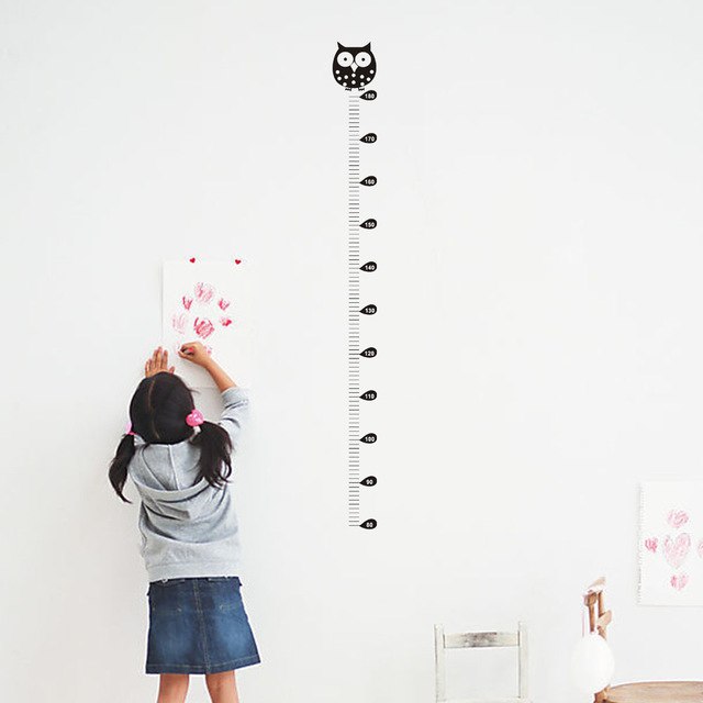 Owl Kids Height Chart Wall Sticker Home