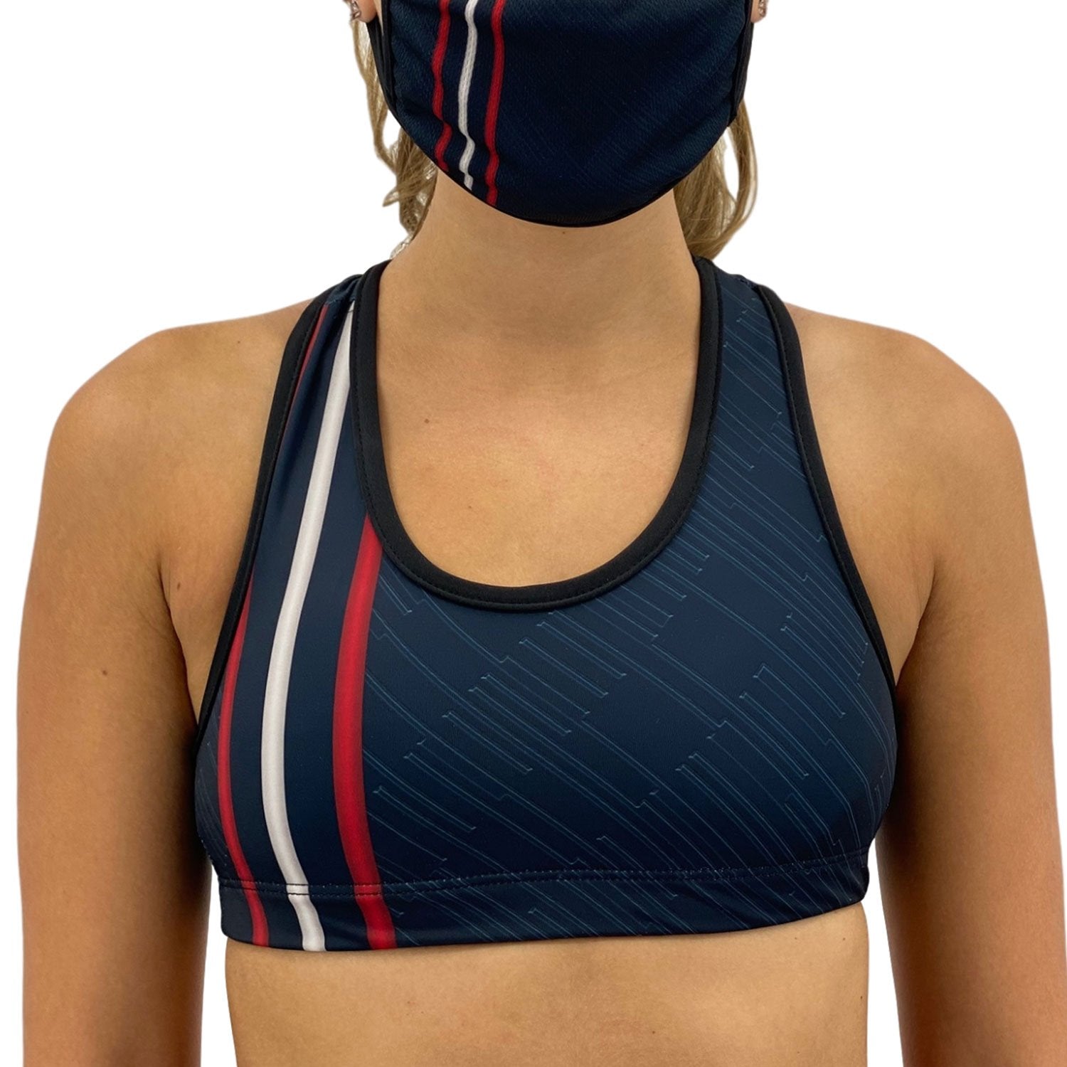 Houston Football Sports Bra | Orange Poppy