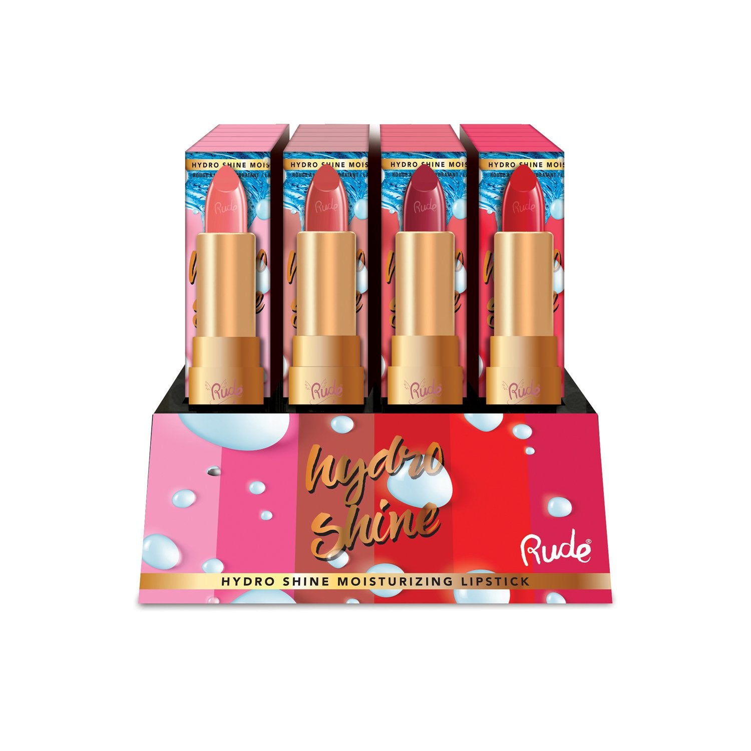 Hydro Shine Moisturizing Lipstick Display Set, 48pcs | Gold Thanatos