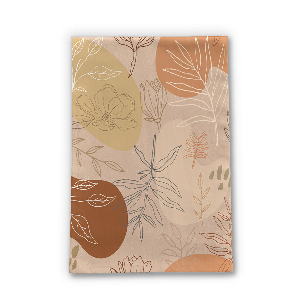 Orange Abstract Desert Tea Towel