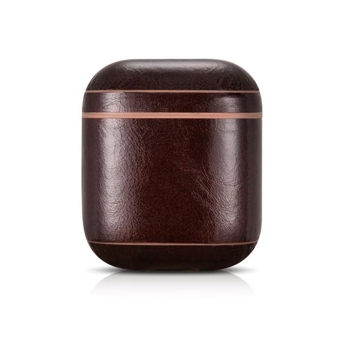 Luxury Dark Brown Premium Leather AirPods 1 & 2 Case Hook Series