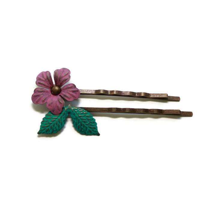 Perfect Bloom Hair Pins - Pair of 2 pins in 4 Color Choices