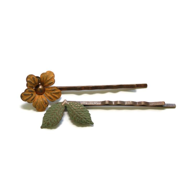 Perfect Bloom Hair Pins - Pair of 2 pins in 4 Color Choices