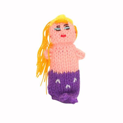 Little Mermaid Finger Puppet (purple) | White Atalanta