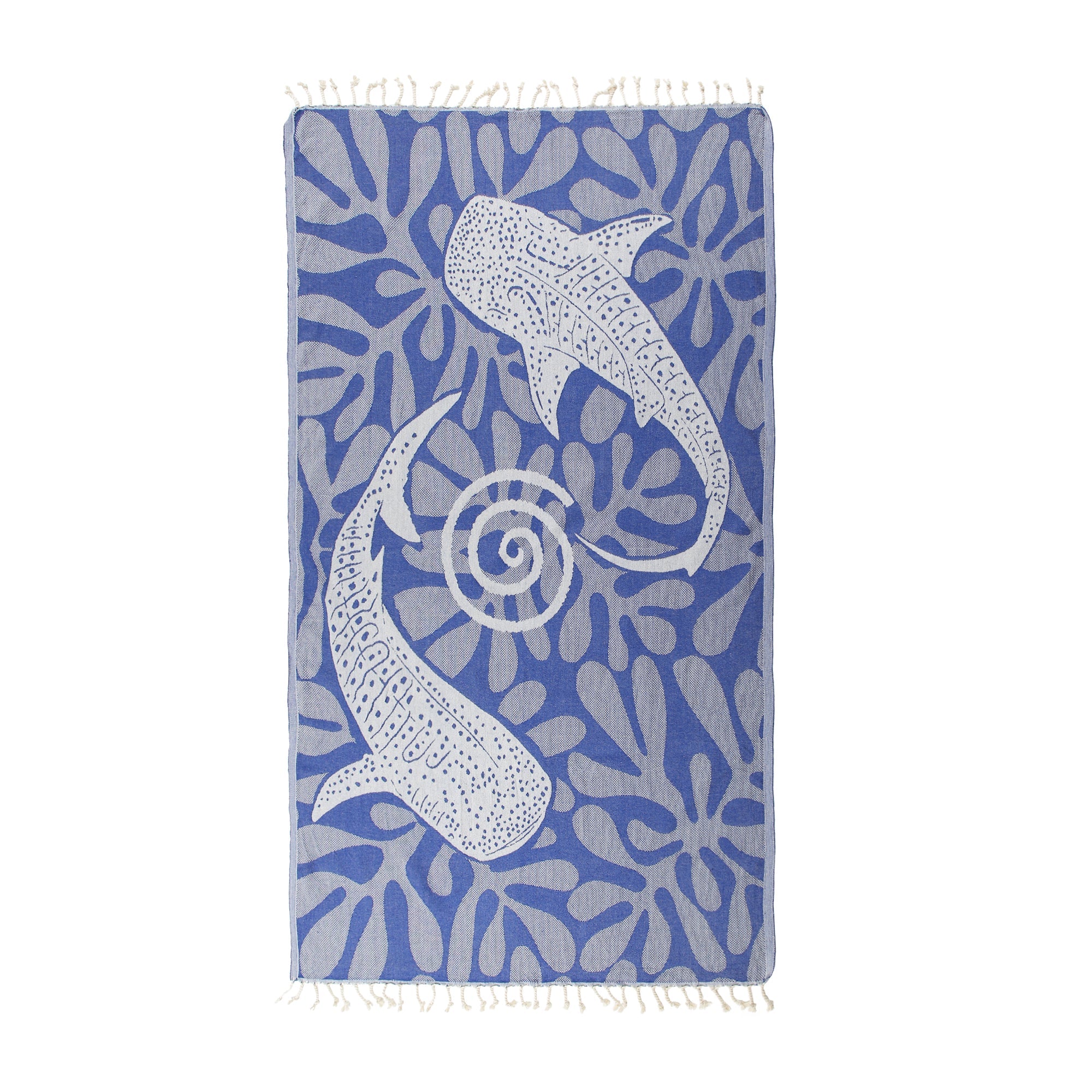 Blue Whale Peshtemal Pure Cotton Throw Beach Towel