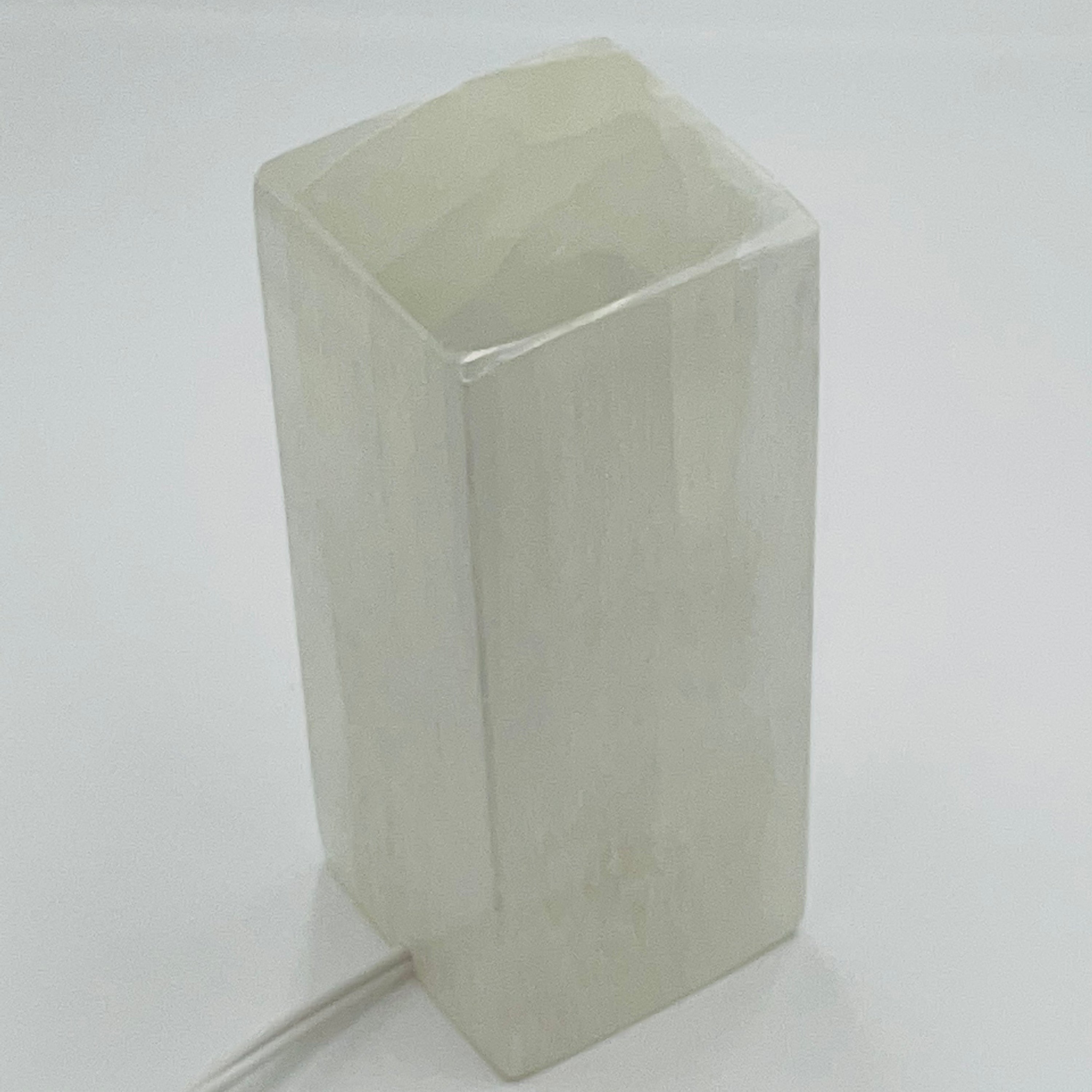 Rectangular Selenite Crystal Lamp