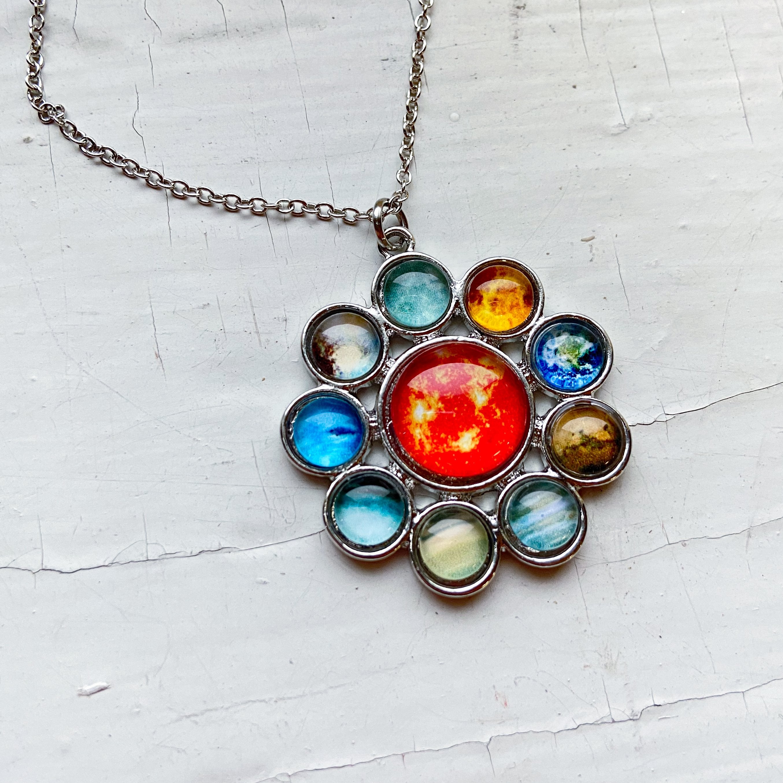 Solar System Halo Pendant | Purple Eunostus