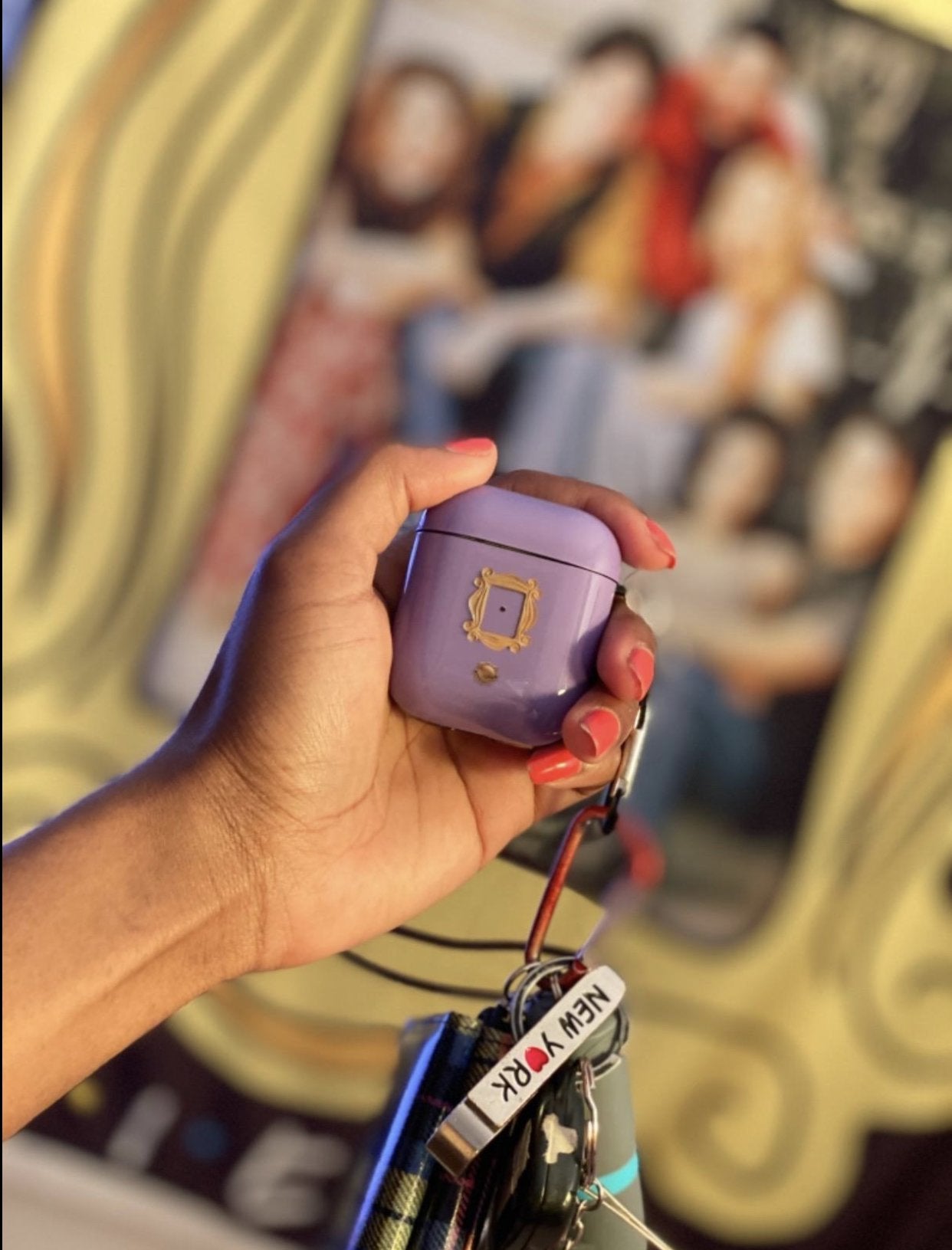 FRIENDS Tv Show Purple Door AirPods Pro Case