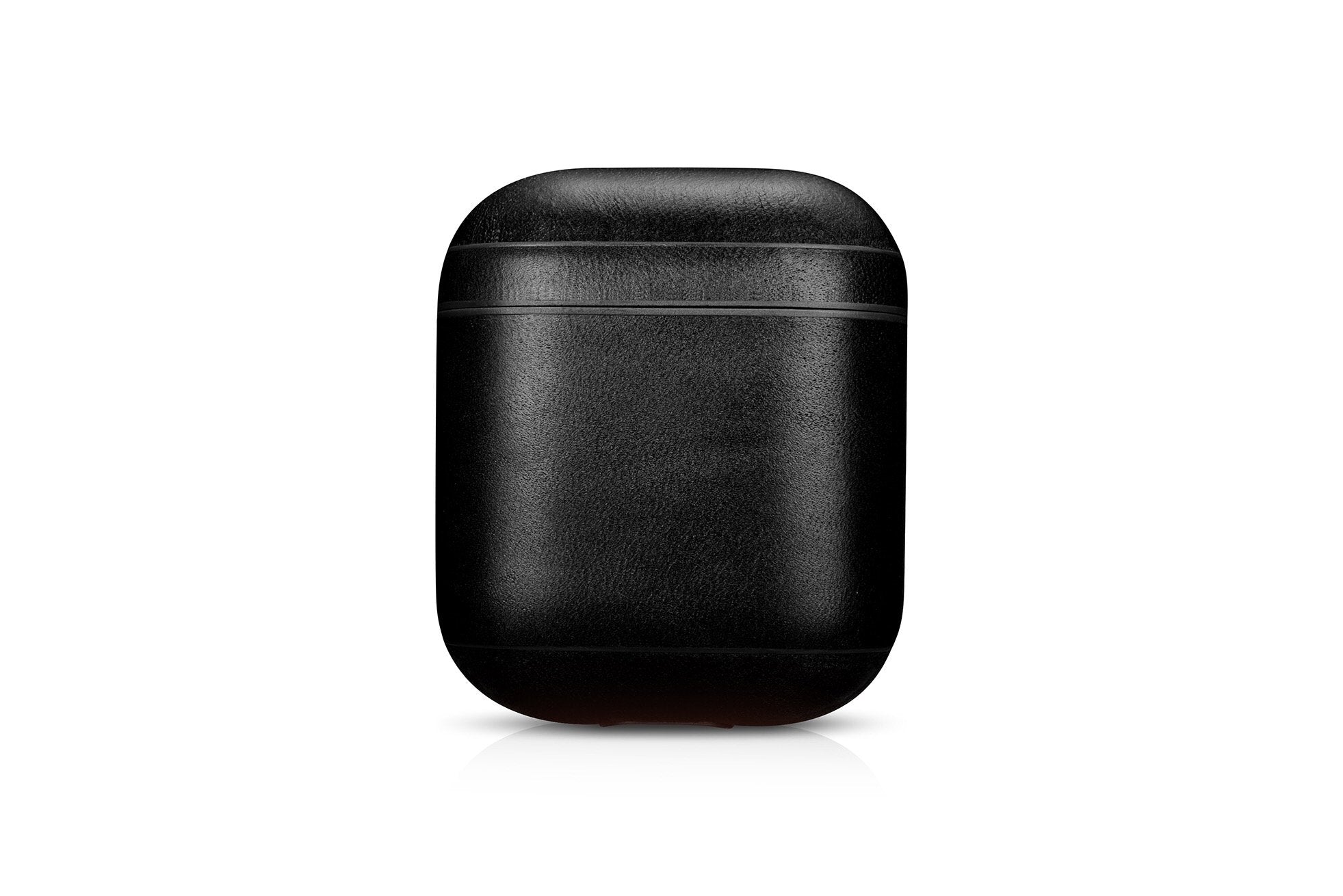 Leather AirPods 1 & 2 Case with Color Embossing, Black Edition