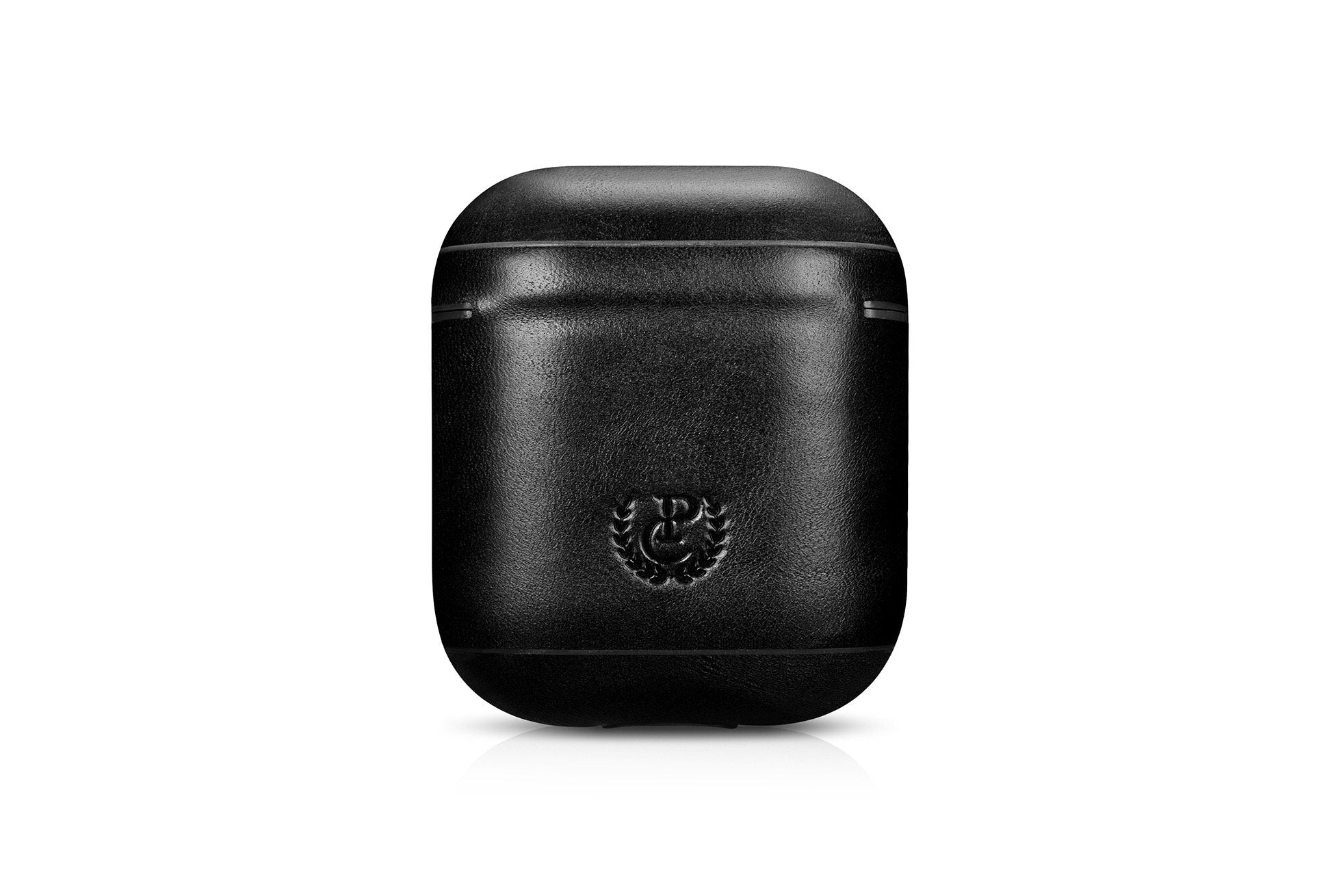 Leather AirPods 1 & 2 Case with Color Embossing, Black Edition