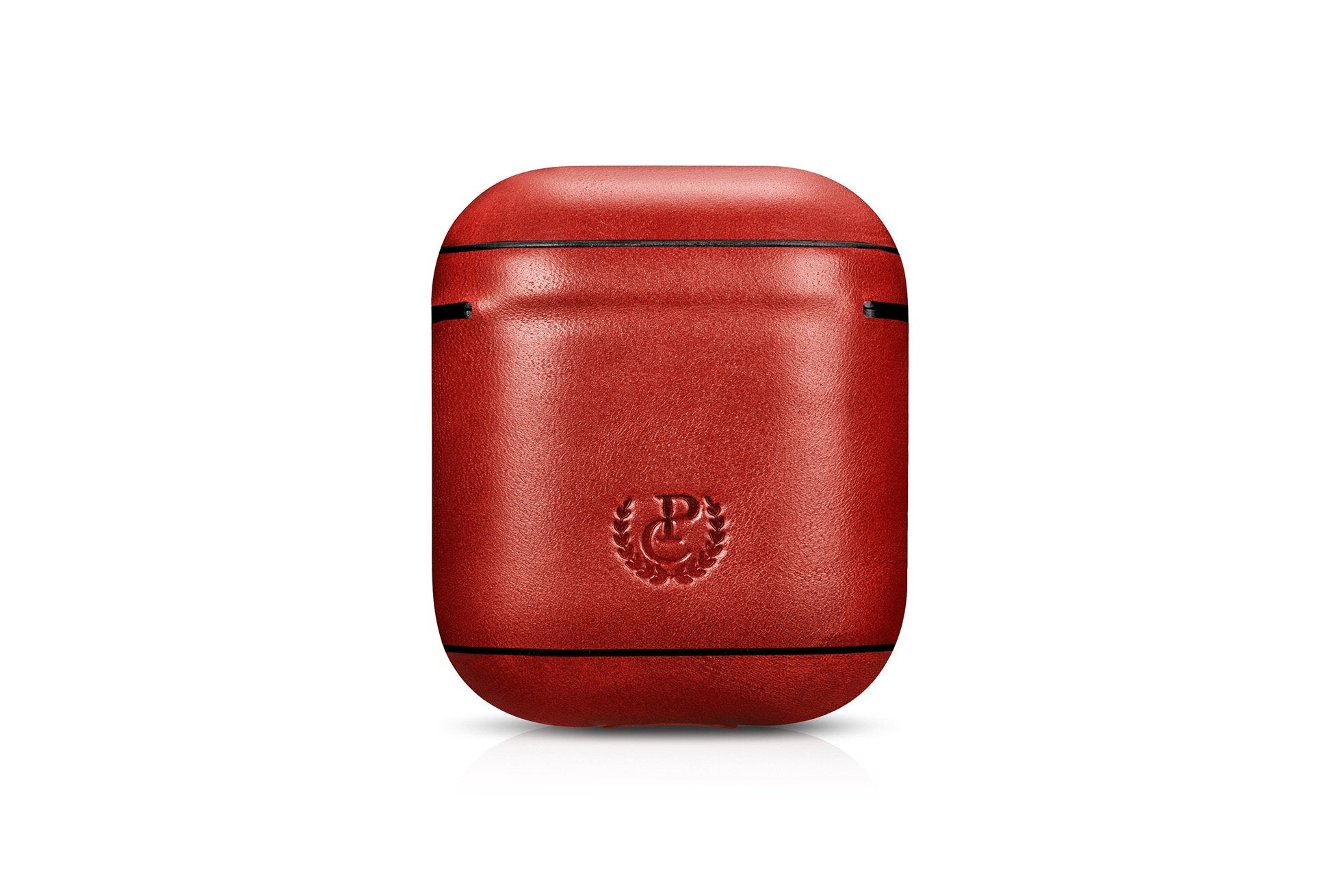 Vintage Red Premium Leather AirPods 1 & 2 Case Hook Series