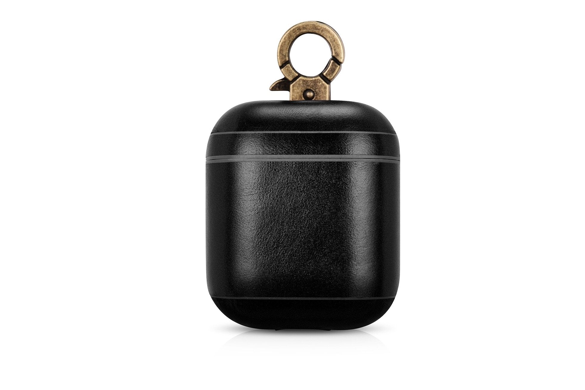 Leather AirPods 1 & 2 Case with Color Embossing, Black Edition