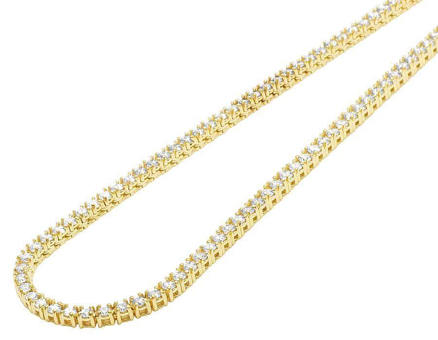 55 CTTW  Elements Tennis Necklace Set in 18K Gold (Multiple Options)