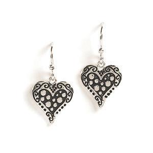 Wilder Hearts Earring Collection : Antiqued Curio Heart