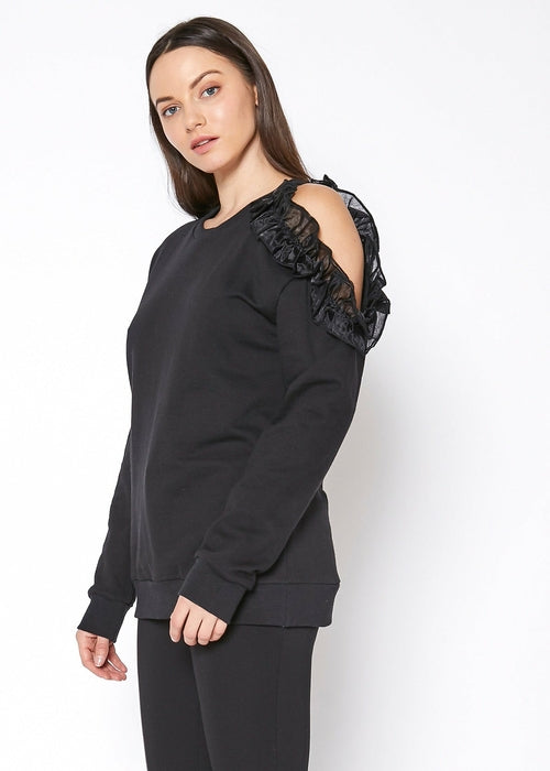 Women's One Shoulder Detail Sweatshirt