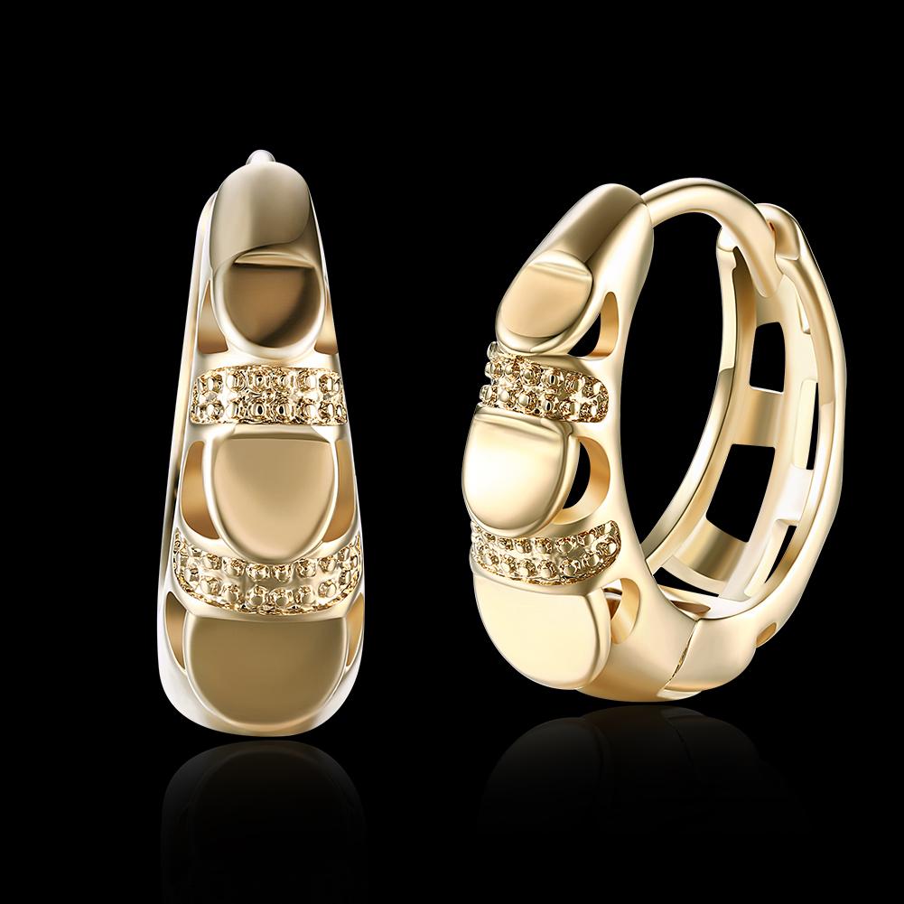 Classic Laser Cut Huggie Earring in 18K Gold Plated