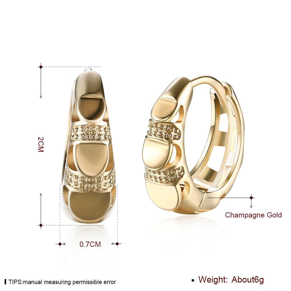 Classic Laser Cut Huggie Earring in 18K Gold Plated