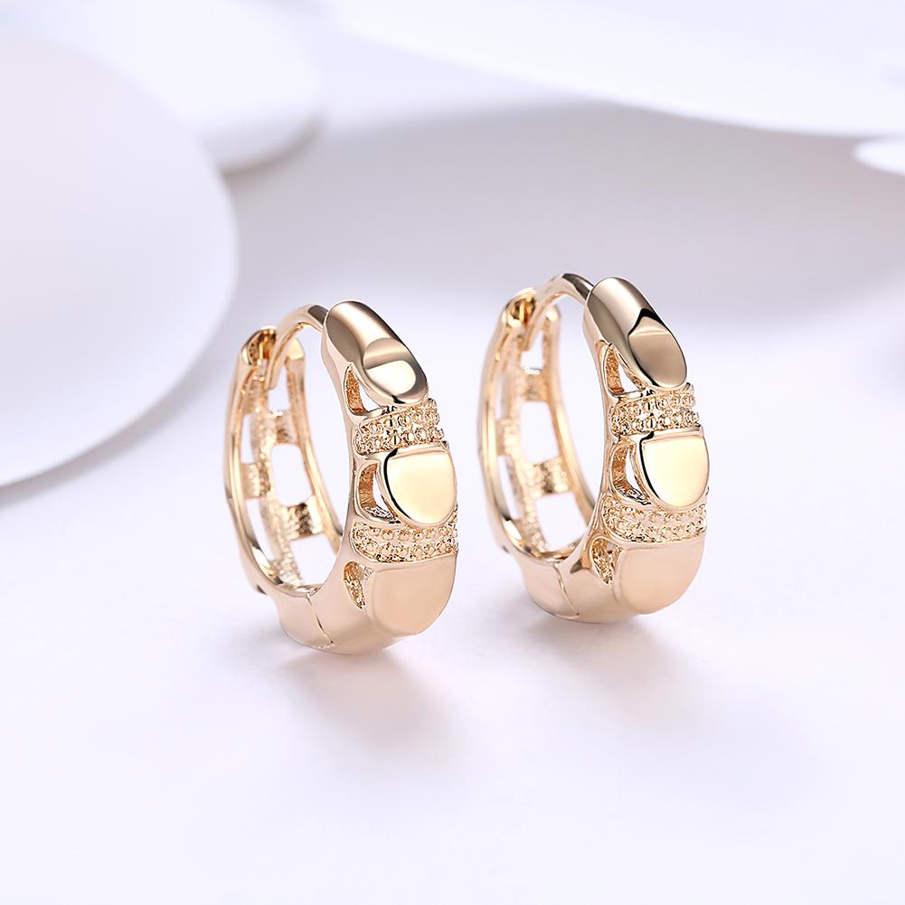 Classic Laser Cut Huggie Earring in 18K Gold Plated