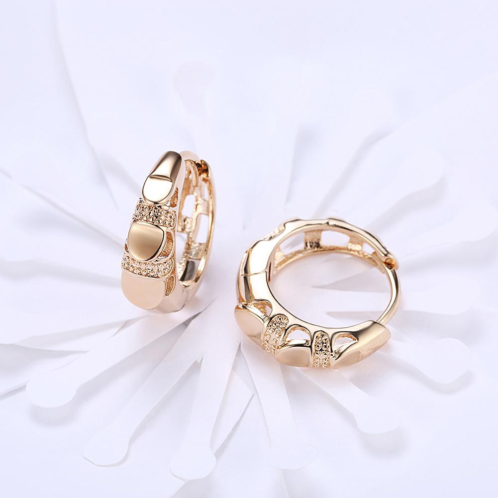 Classic Laser Cut Huggie Earring in 18K Gold Plated