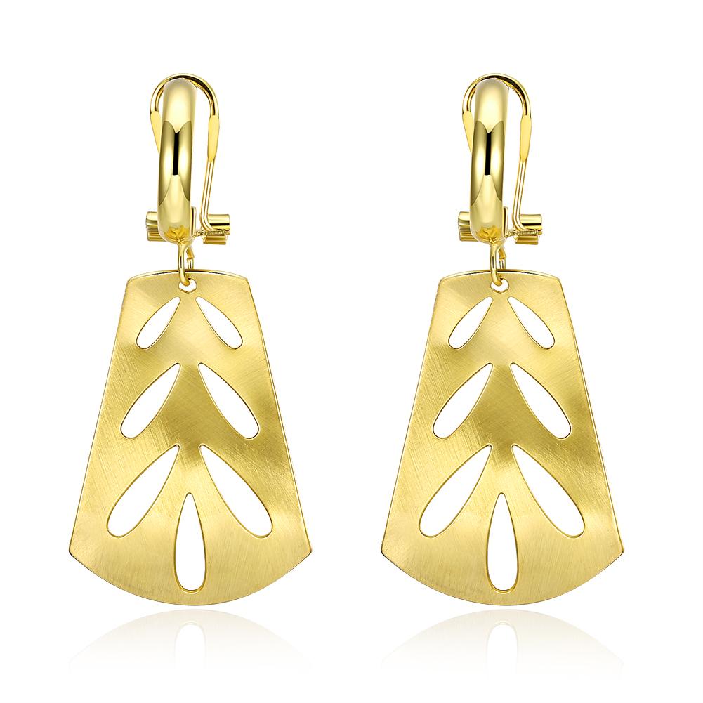 A Coruña Diamond Laser Cut Drop Earring in 18K Gold Plated | Silver Milo