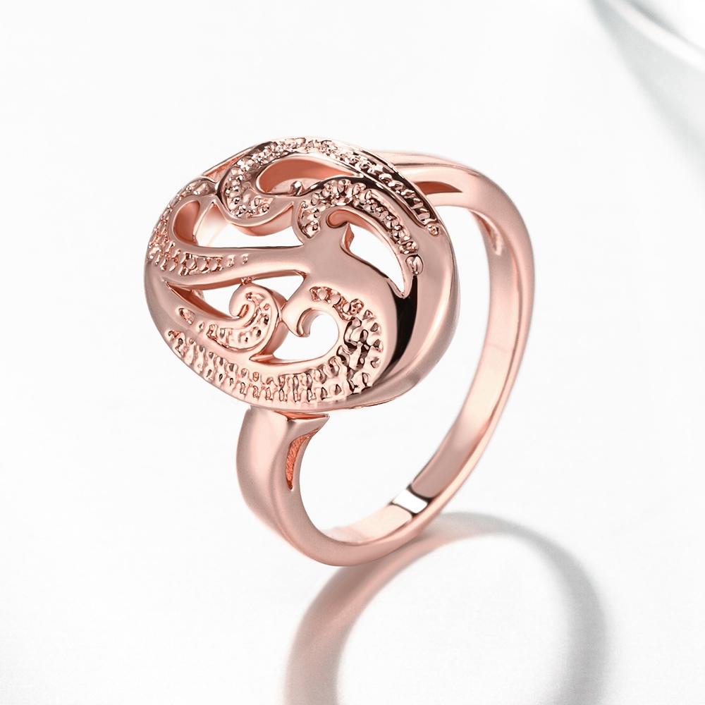 18K Rose Gold Plated Circle Charlotte Ring made with  Crystals