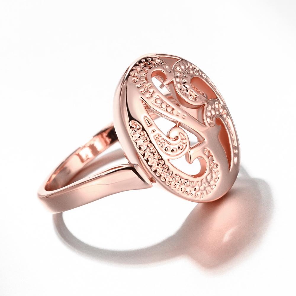 18K Rose Gold Plated Circle Charlotte Ring made with  Crystals