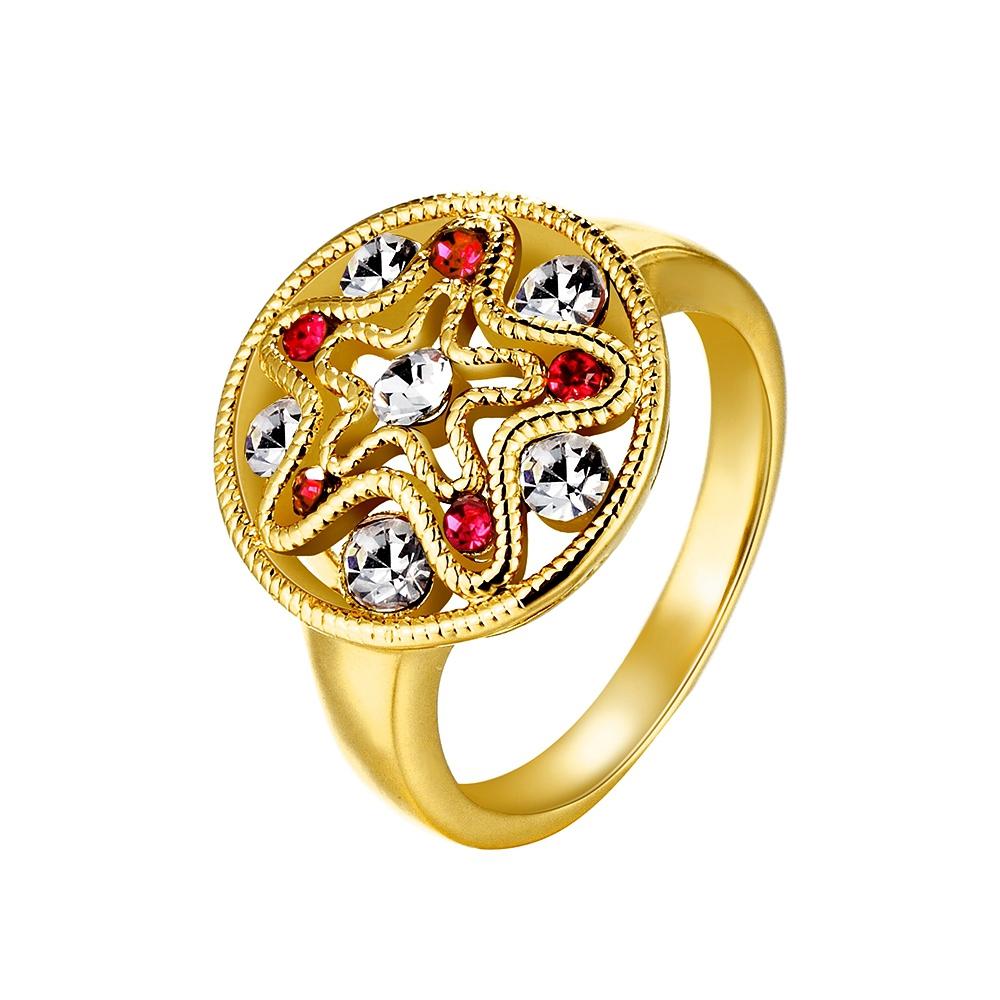 18K Gold Plated Astrid Star Ring made with  Crystals | Silver Milo