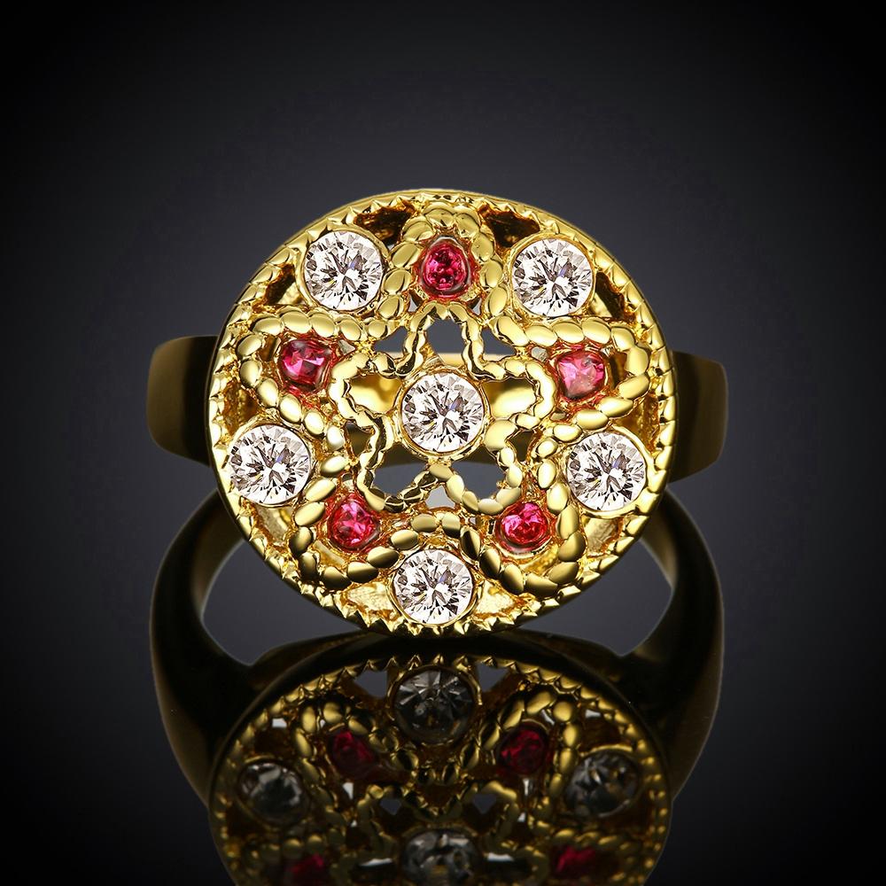 18K Gold Plated Astrid Star Ring made with  Crystals