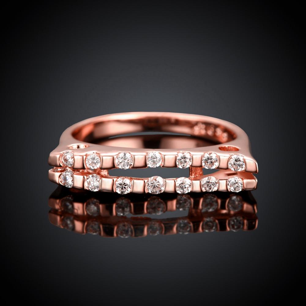 18K Rose Gold Plated Amélie Pave Ring made with  Crystals