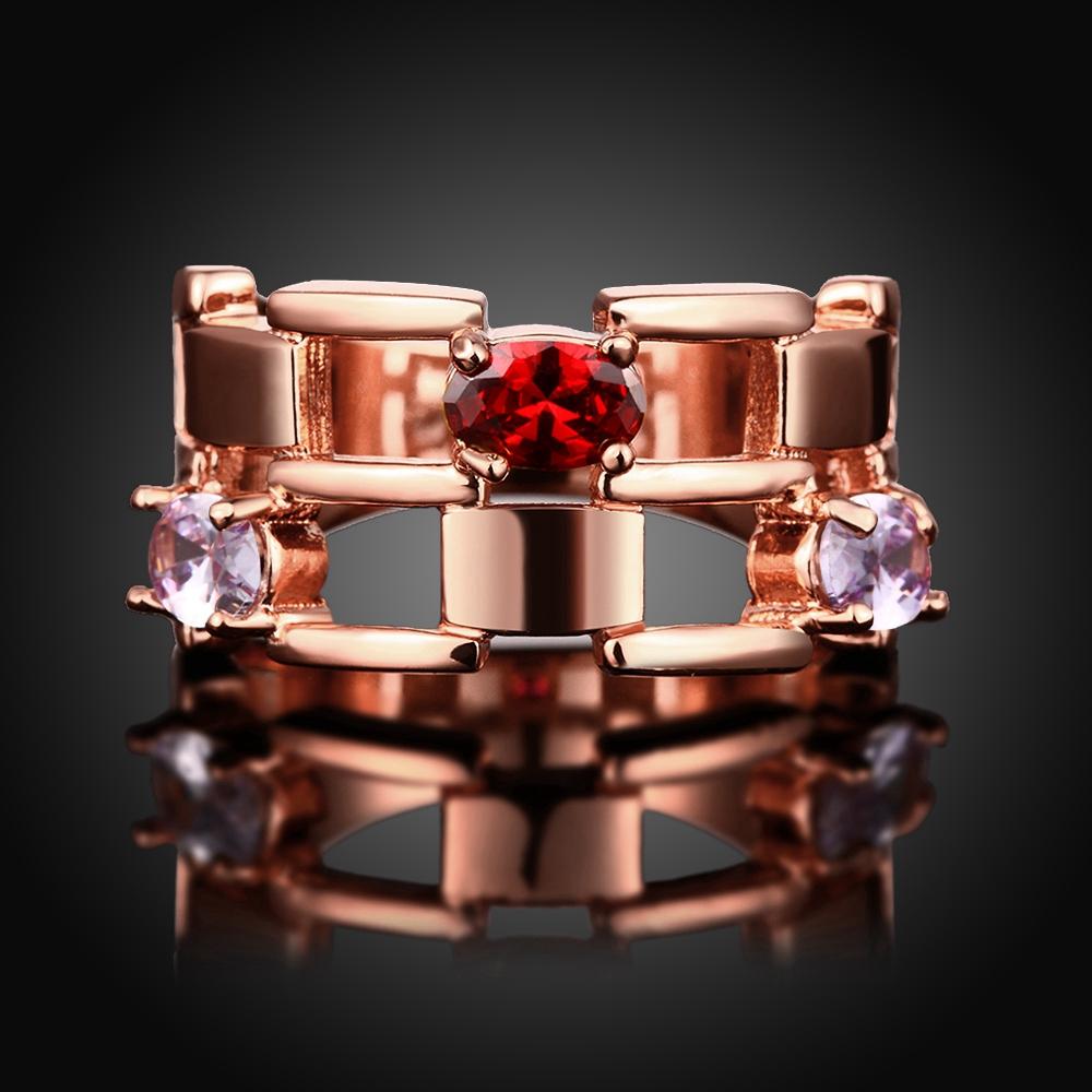 18K Rose Gold Plated Martine Cocktail Ring made with  Crystals