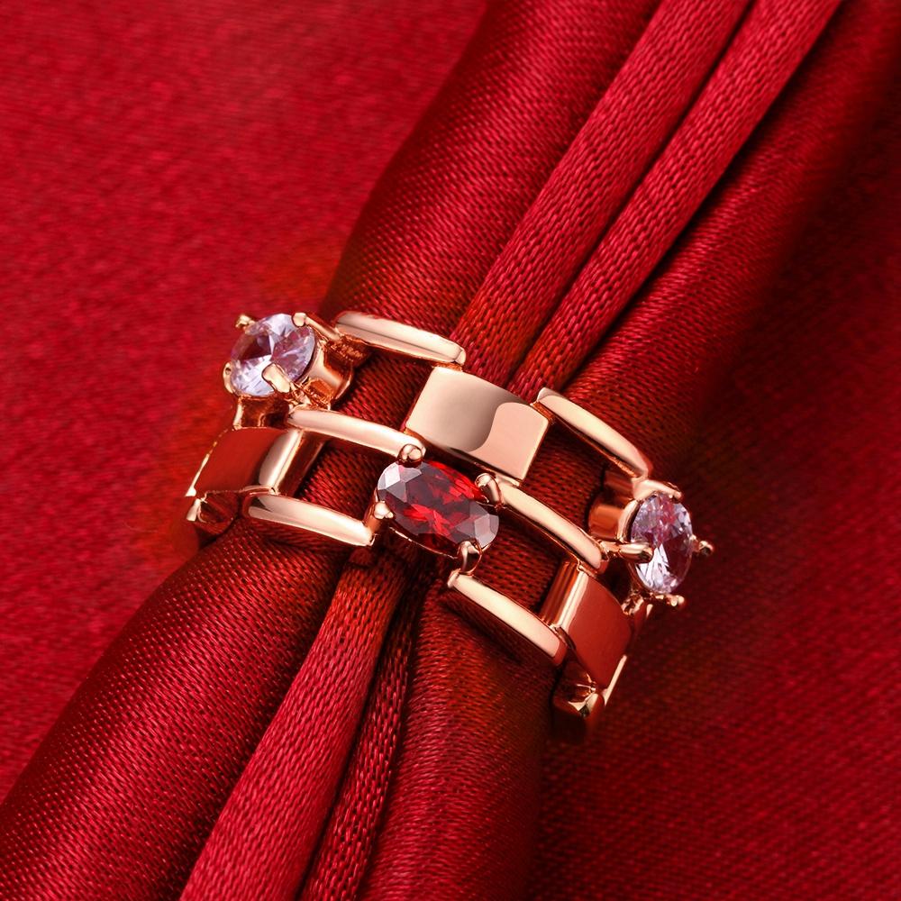 18K Rose Gold Plated Martine Cocktail Ring made with  Crystals