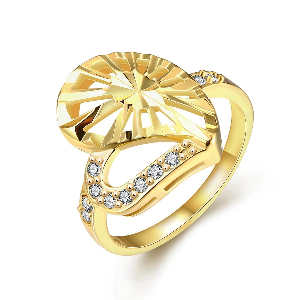 18K Gold Plated Audrey Ring made with  Crystals | Silver Milo