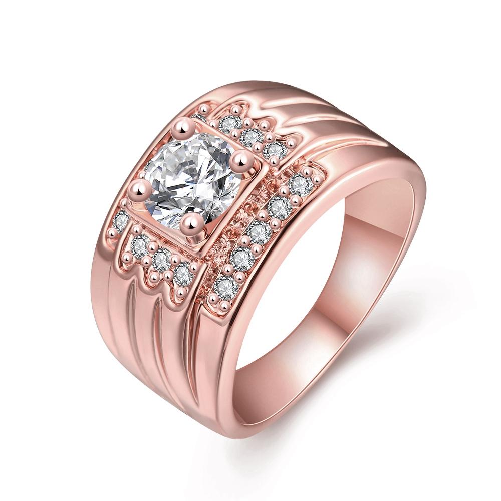 18K Rose Gold Plated Judith  Ring made with  Crystals | Silver Milo