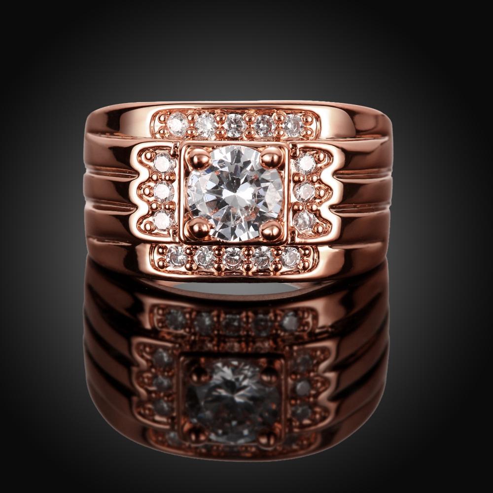 18K Rose Gold Plated Judith  Ring made with  Crystals