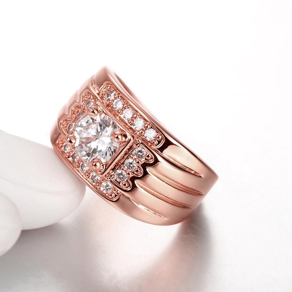 18K Rose Gold Plated Judith  Ring made with  Crystals