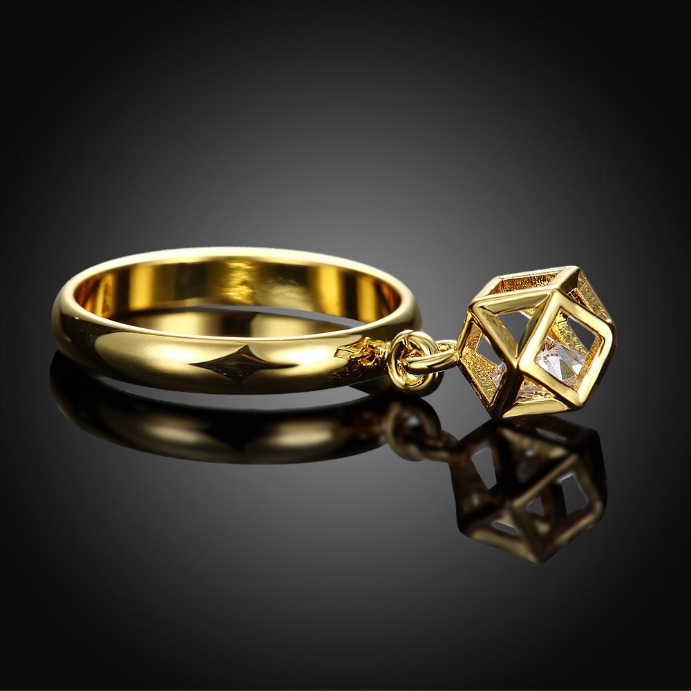 18K Gold Plated Justine Ring made with  Crystals