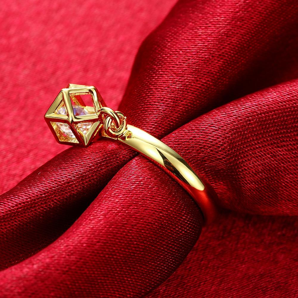 18K Gold Plated Justine Ring made with  Crystals