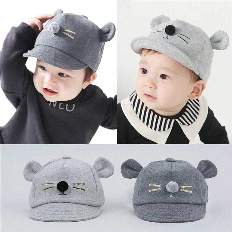 Kids Baby Hat Cute Bunny Rabbit Visor Baseball Cap