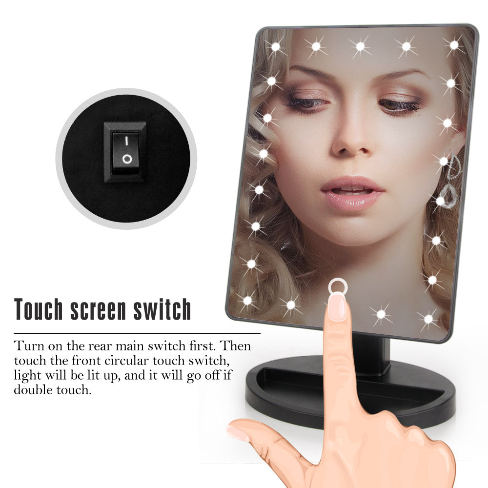 LED Touch Screen Makeup Mirror Professional Vanity