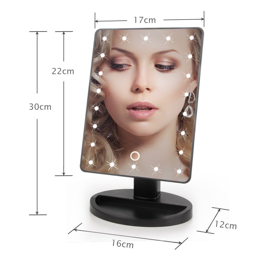 LED Touch Screen Makeup Mirror Professional Vanity