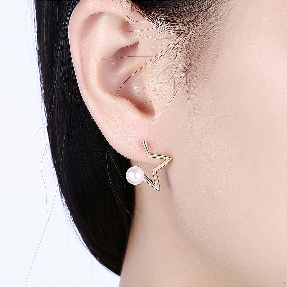 Stud Earring in 18K Gold Plated | Silver Milo