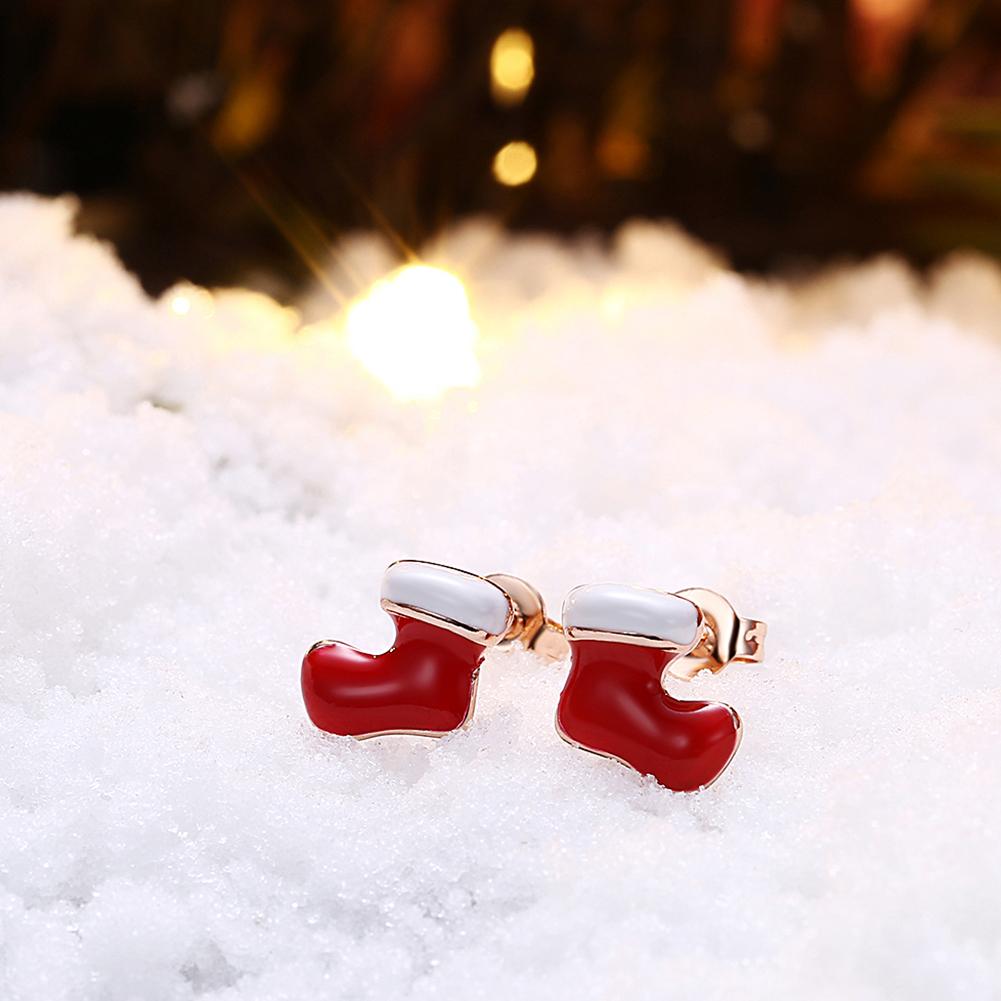 Stocking Stuffer Stud Earring in 18K Gold Plated Christmas Inspired