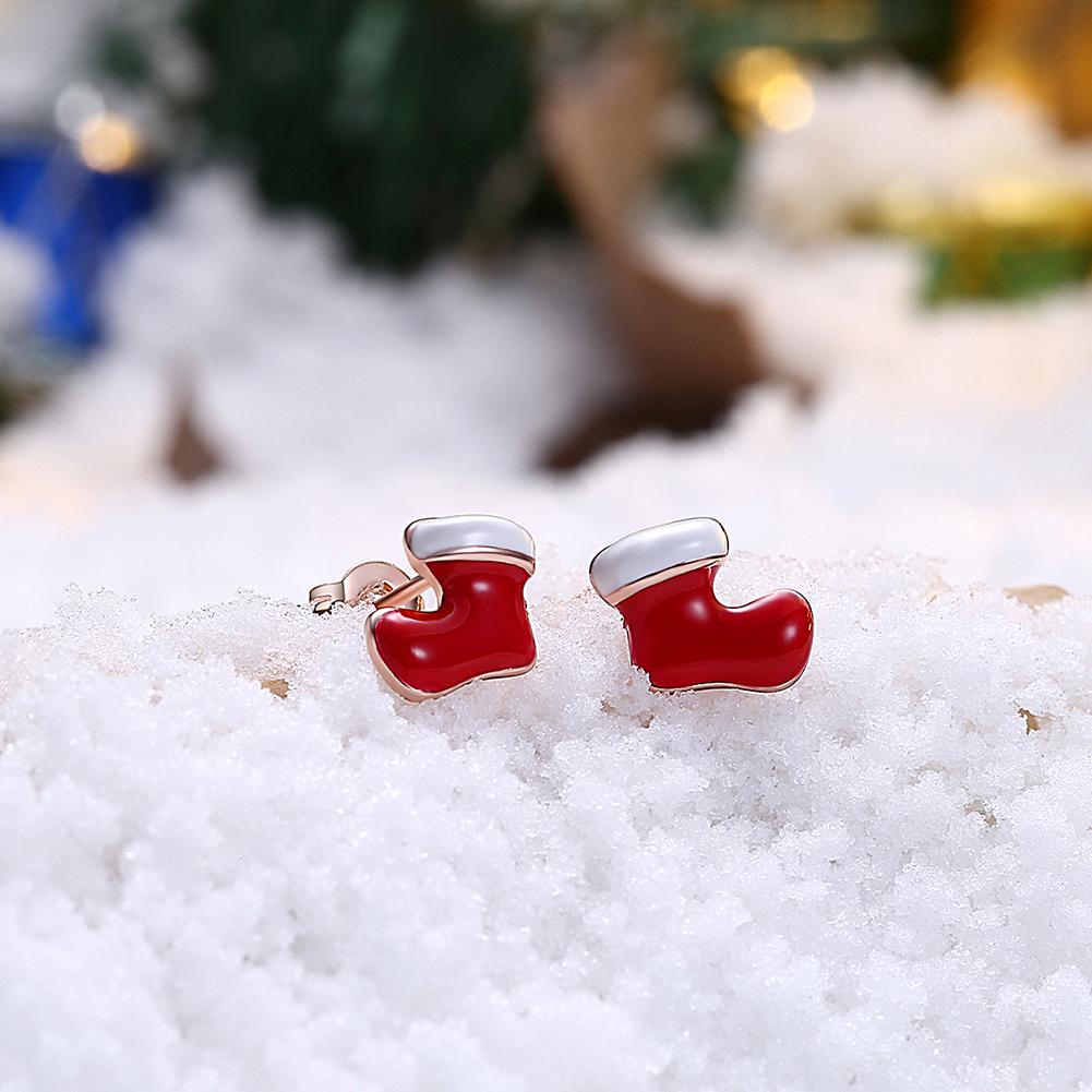 Stocking Stuffer Stud Earring in 18K Gold Plated Christmas Inspired