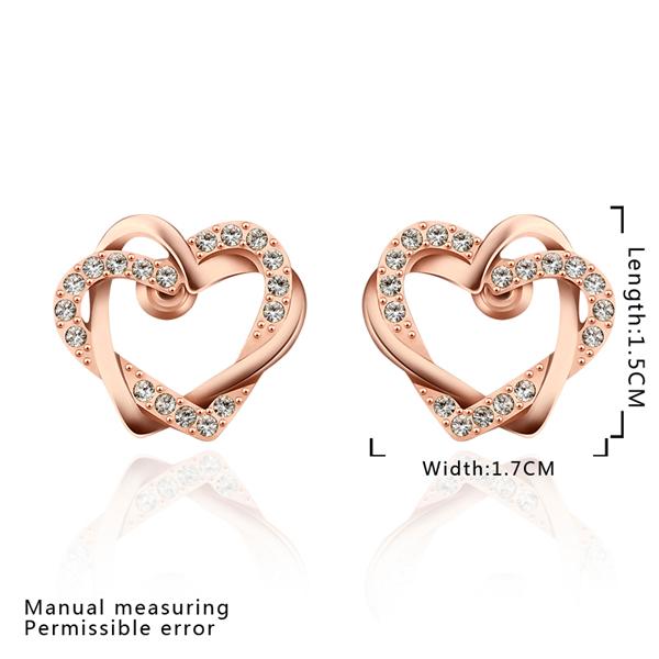 Heart Stud Earring in 18K Gold Plated | Silver Milo