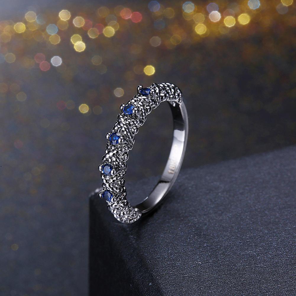 Blue & Black  Elements Multi-Mini Band Ring