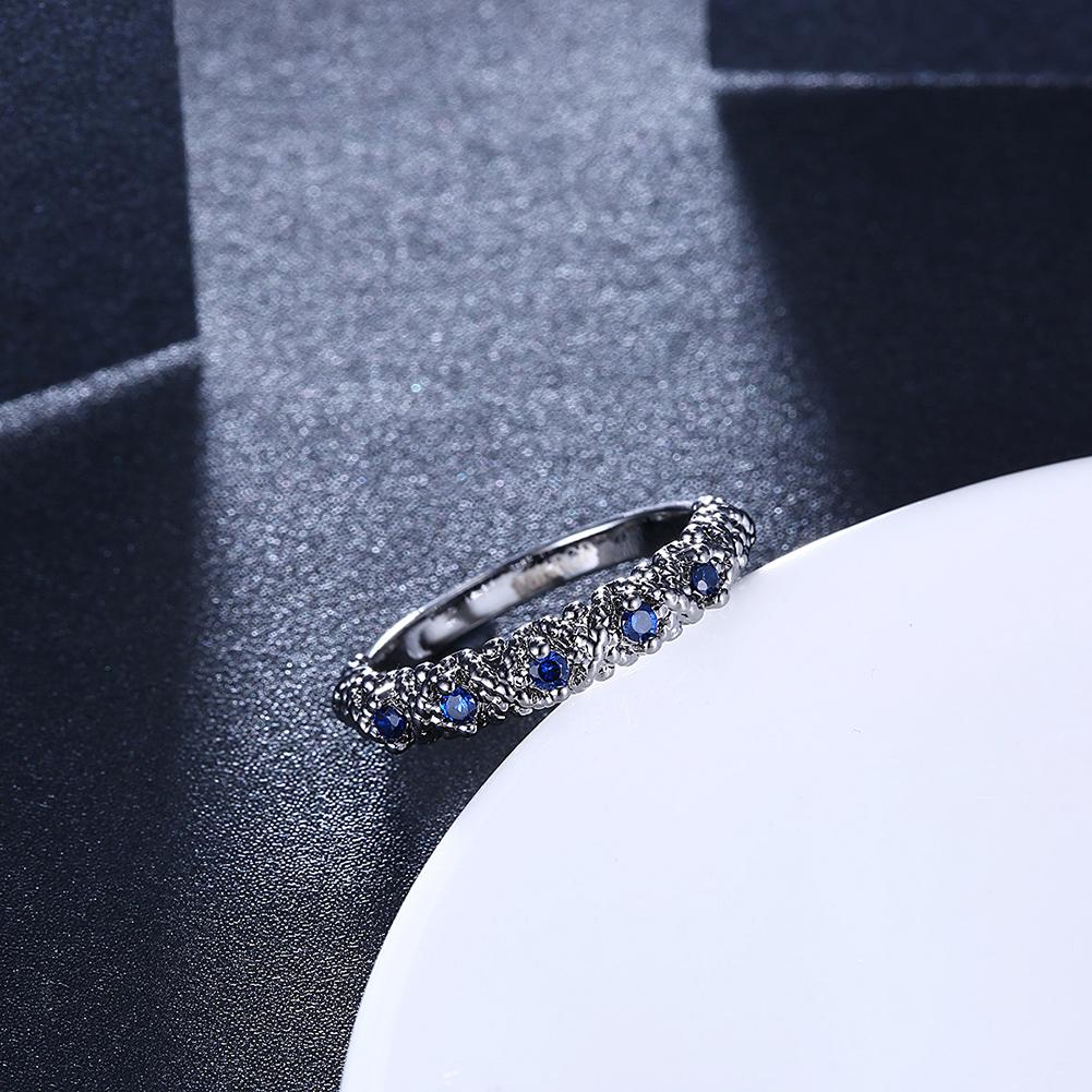 Blue & Black  Elements Multi-Mini Band Ring