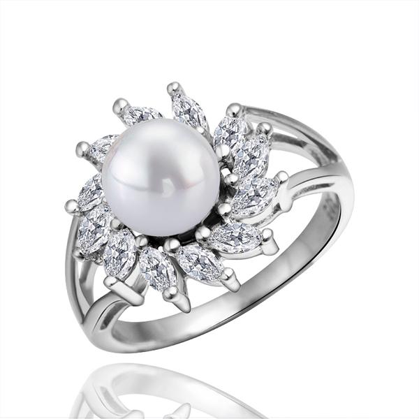 White  Pearl Blossoming Statement Ring