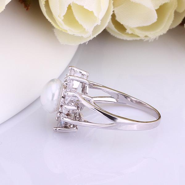 White  Pearl Blossoming Statement Ring